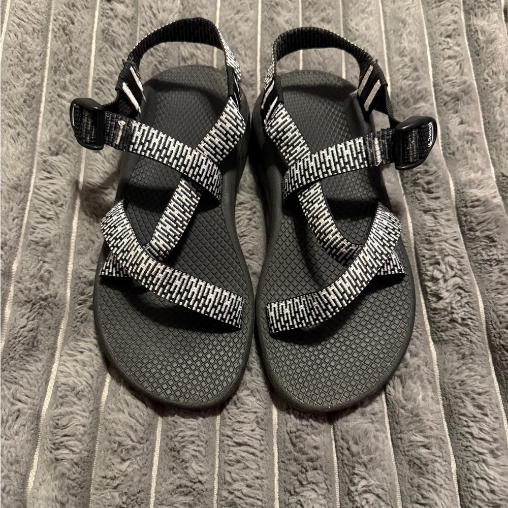 Chaco Z Cloud Sandals Womens Size 8 Waterproof Hiking Sport Penny Black White